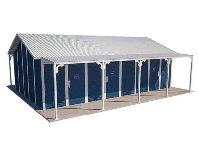 Byron Tourist Multi Amenity Toilet Building with Deep Ocean and Surf Mist colour scheme